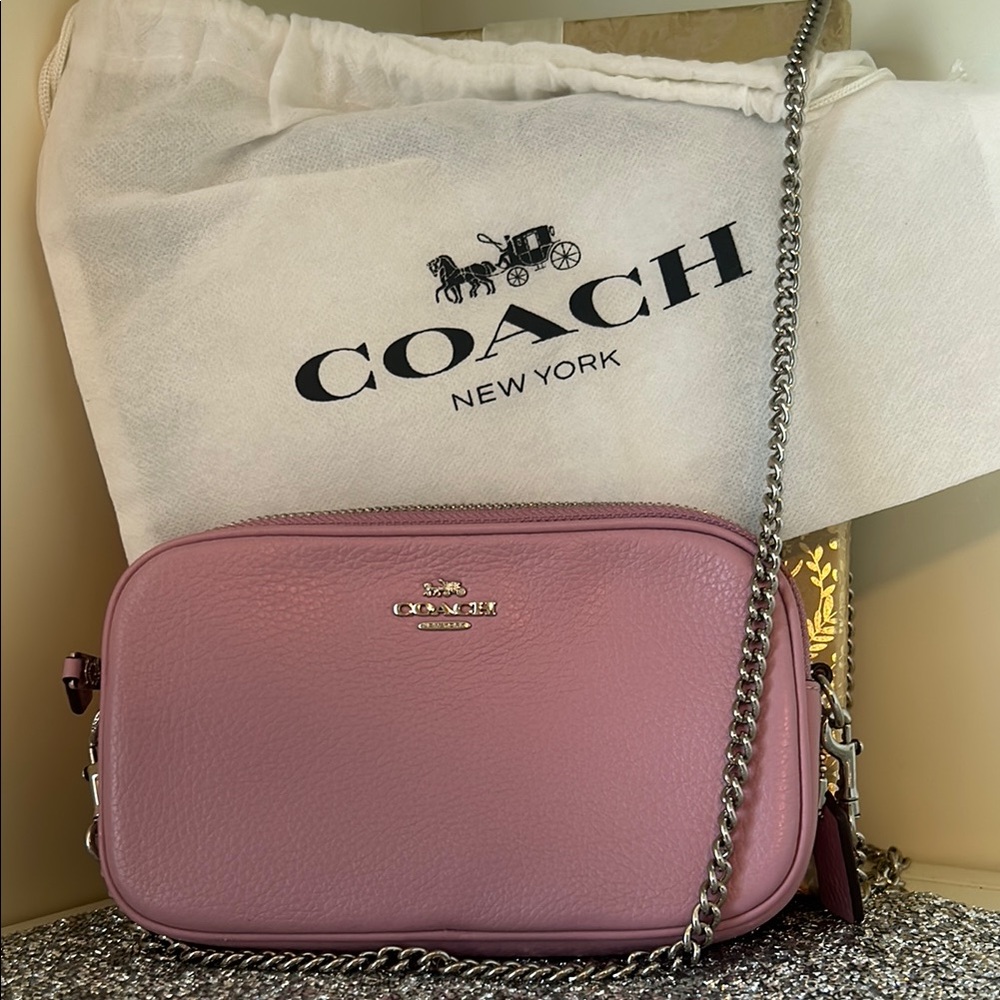 COACH Pink Leather Crossbody Purse